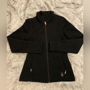 Spyder Full Zip Sweater Jacket - Women sz S (black)